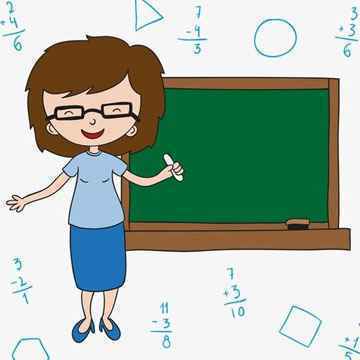 教师节卡通女教师头像