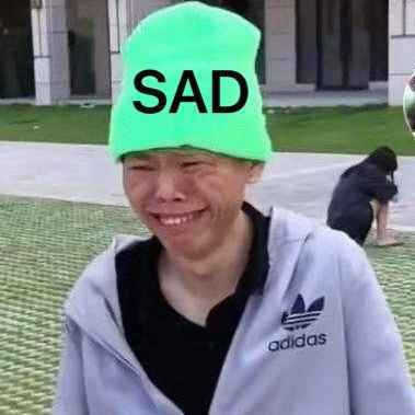 搞笑男孩苦笑：SAD