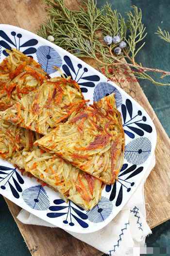 酥酥脆脆娃超爱：香煎土豆丝饼