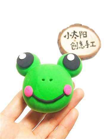 004 敲可爱黏土手工:大眼小青蛙