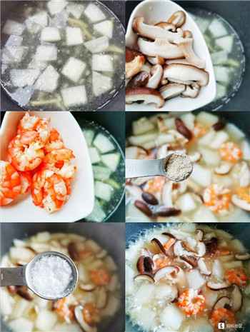 006 冬瓜虾仁菌菇汤,鲜美好喝,瘦身必备!