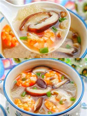 007 冬瓜虾仁菌菇汤,鲜美好喝,瘦身必备!