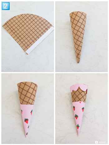 冰淇淋折纸，夏天的滋味~