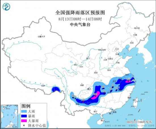 暴雨黄色预警:安徽湖南等地部分地区有大暴雨