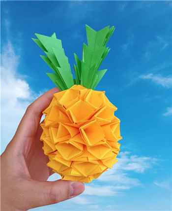 只需学会一步，就能折出超惊艳的立体菠萝！