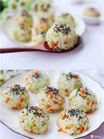 003 西兰花肉松芝士饭团,专治宝宝不爱吃饭