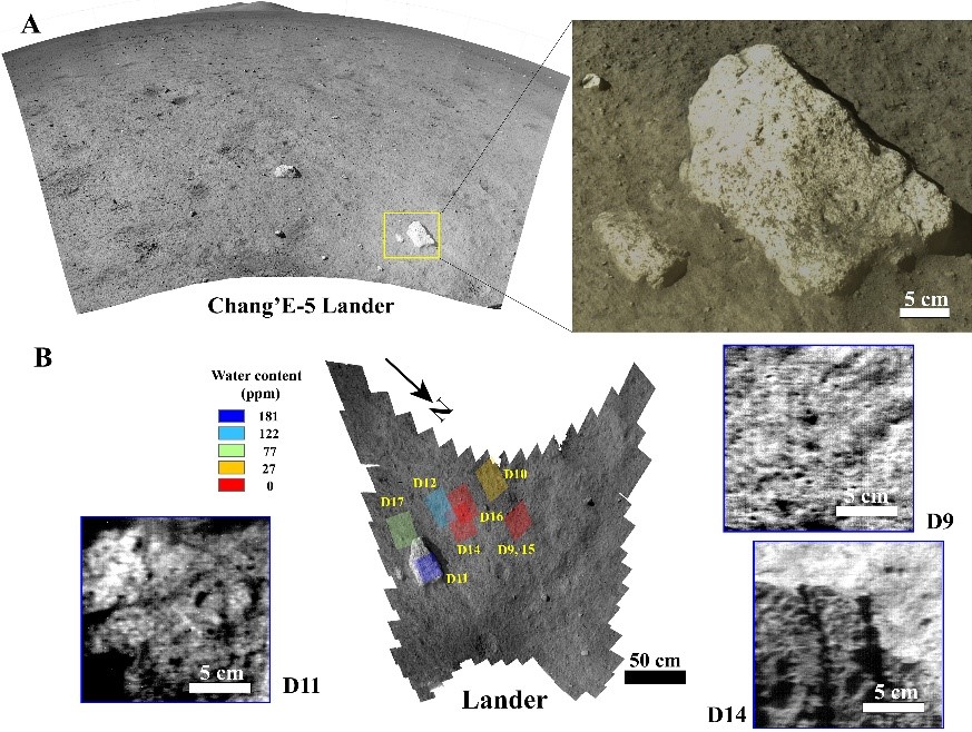 嫦娥五号探测数据揭示采样区1吨月壤约含有120克水