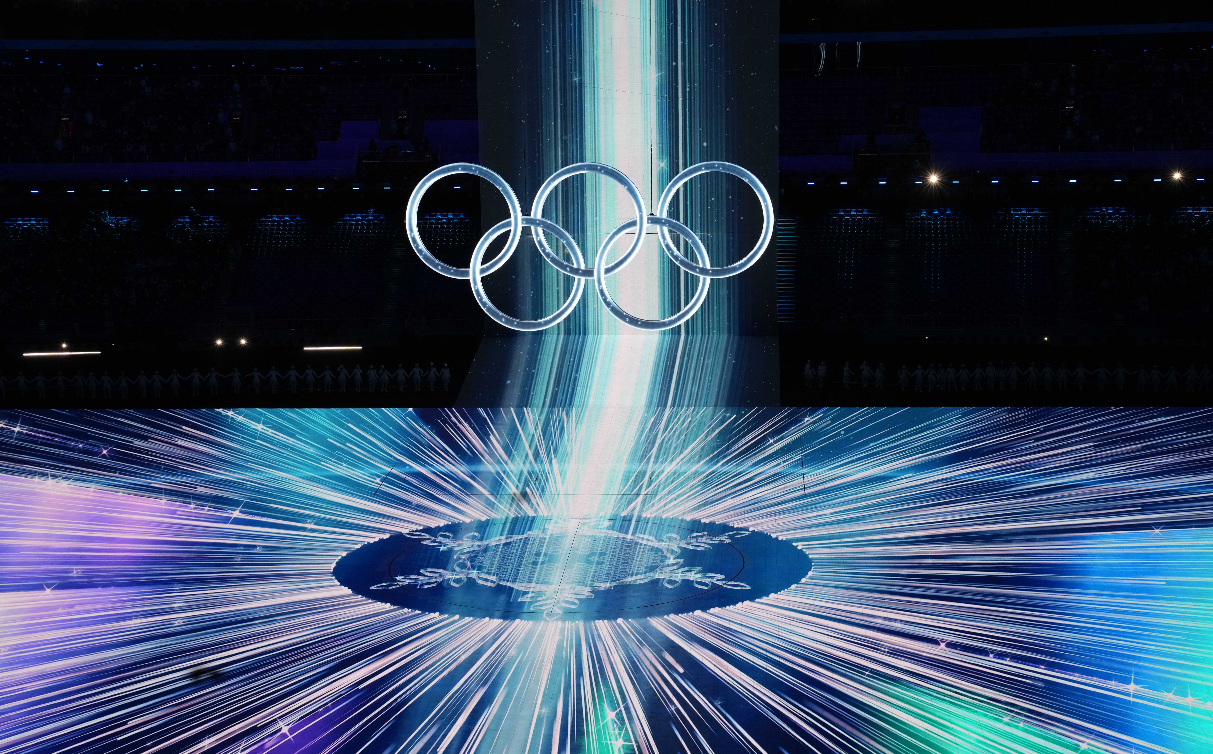 航天科技加持 冰立方幻化冰五环闪耀冬奥